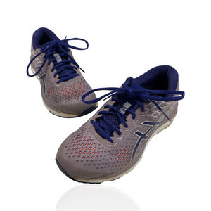 Asics Womens Gel Cumulus 21 1012A468 Pink Blue Running Shoes Lace Up Size 8